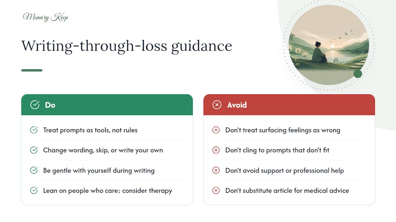 A Note From Memory Keep on Writing Through Loss — overview diagram