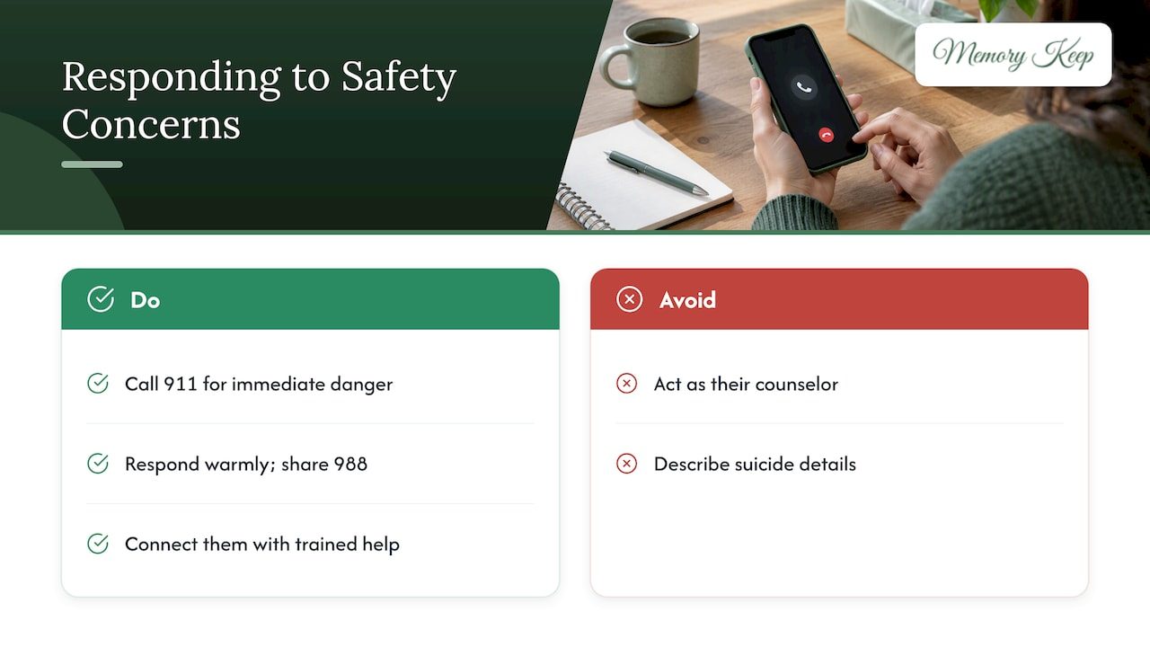 Response paths for safety concerns in comments