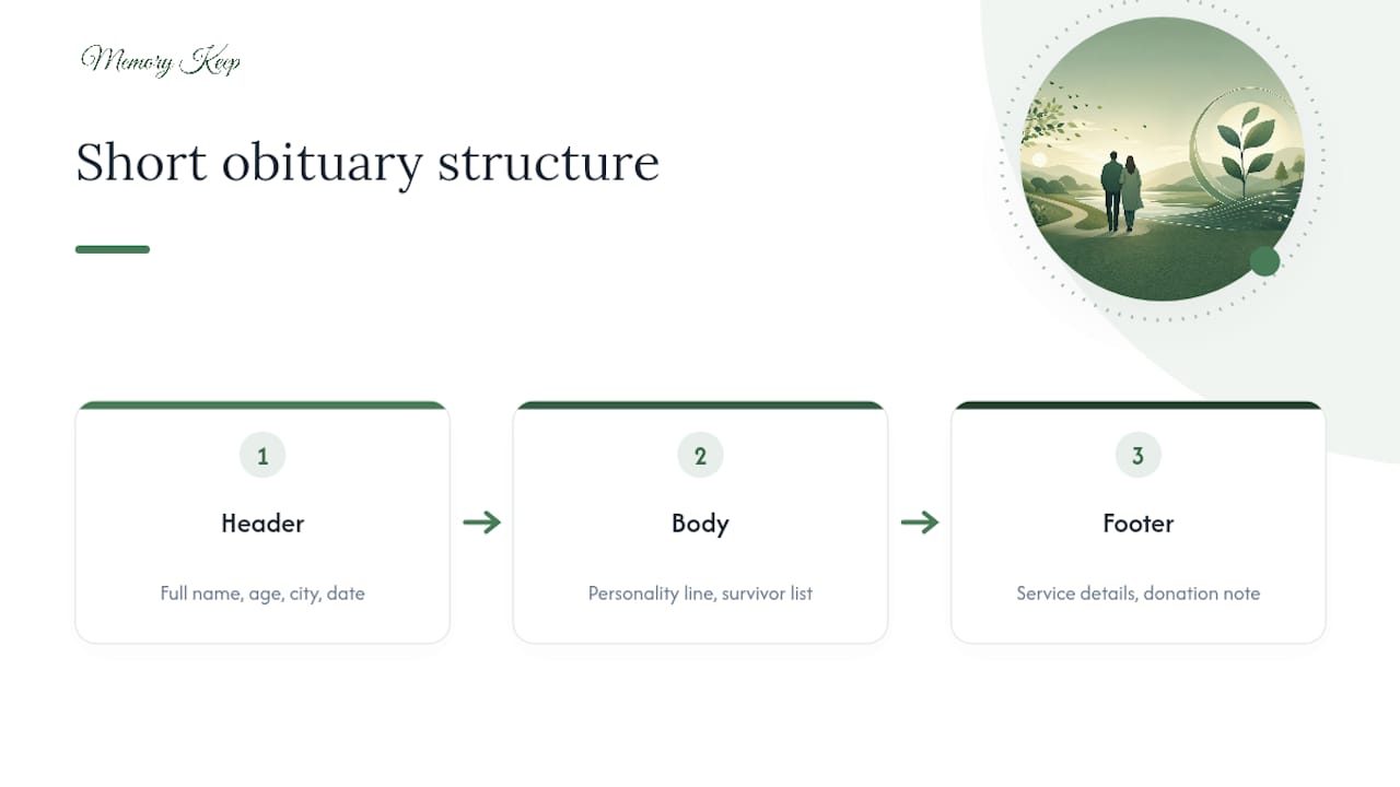 Seven essential elements of a short obituary