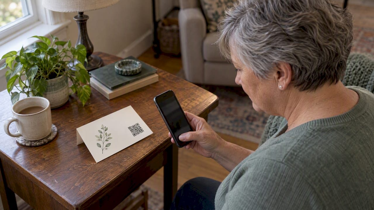 Thank You Card QR Code: Adding a Memorial Link With Care