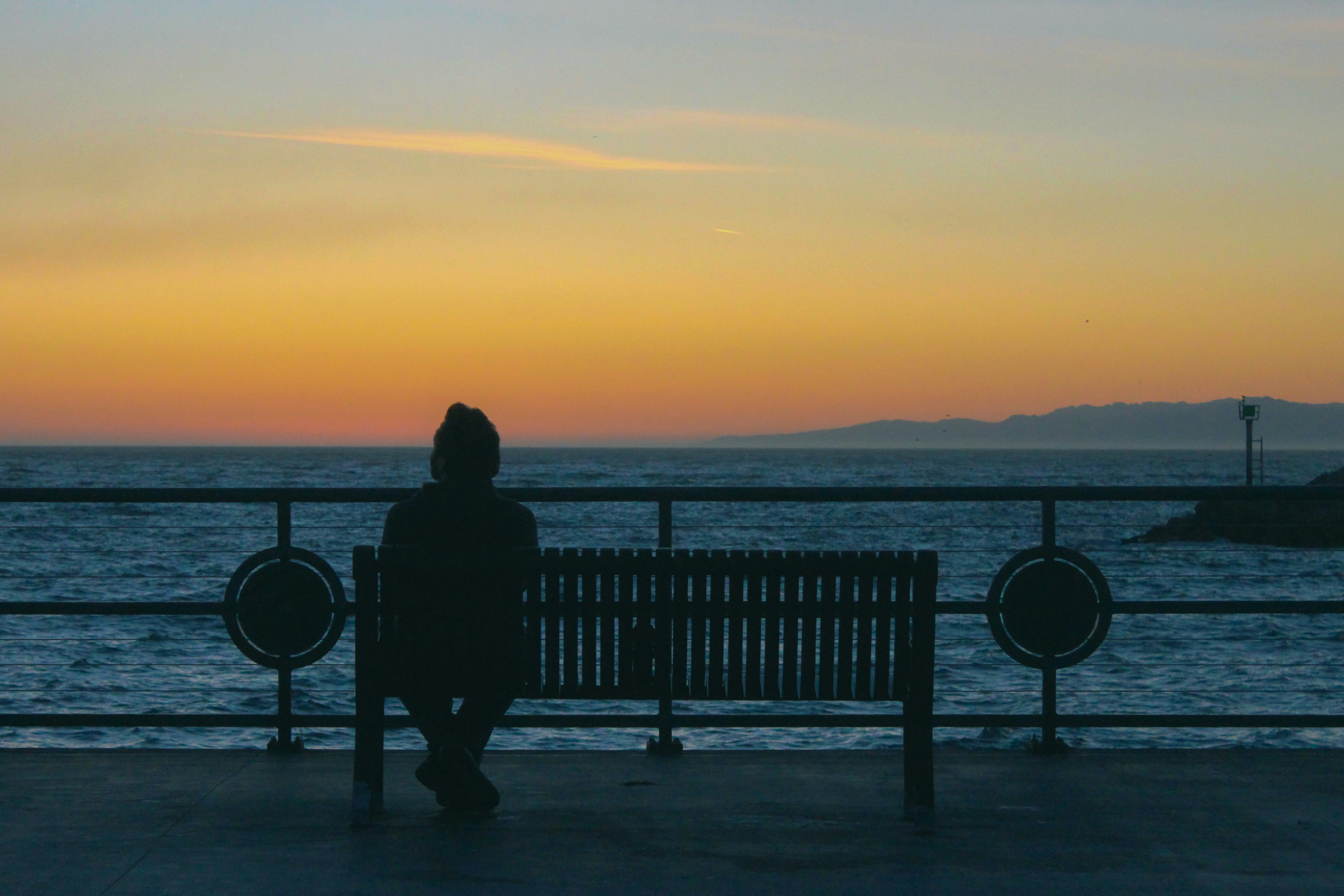 Person sitting quietly in thought